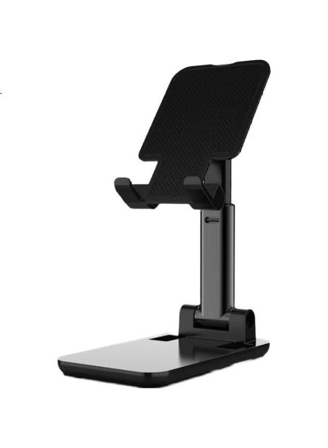 Jplayer Phone Stand, Desktop Portable Foldable Adjustable Height, Ipad Tablet Lazy Stand, Bedside, Internet Celebrity, Tiktok, Binge-Watching, Video, Online Class, Black - Image 1