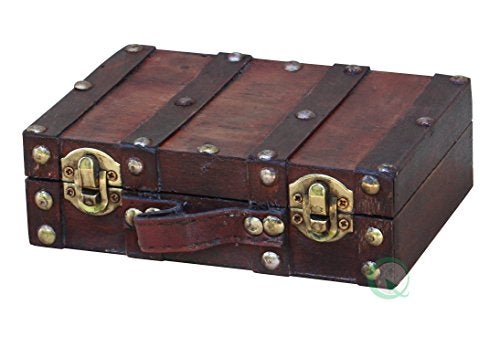 Vintiquewise(TM Antique Style Suitcase/Decorative Box, Small/Mini - Image 4