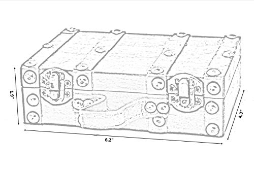 Vintiquewise(TM Antique Style Suitcase/Decorative Box, Small/Mini - Image 3