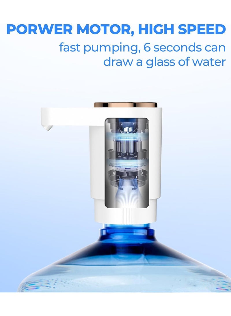 روك بو مضخة موزع المياه الكهربائية,مضخات مزدوجة عالية قوة الخيل,منافذ المياه المزدوجة,نوع-ج واجهة الشحن المحمولة الكهربائية مضخة المياه,USB C الشحن,للمكتب,المنزل,المطبخ الأسود - Image 3