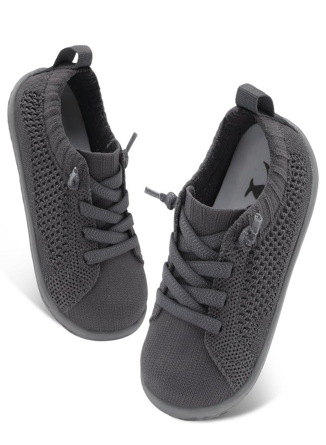 FEETCITY Lightweight Baby First Walking Shoes Boys Girls Slip On Shoes Breathable Baby Sock Shoe Barefoot Infant Sneakers, Grey, 12-18 Months - Image 1