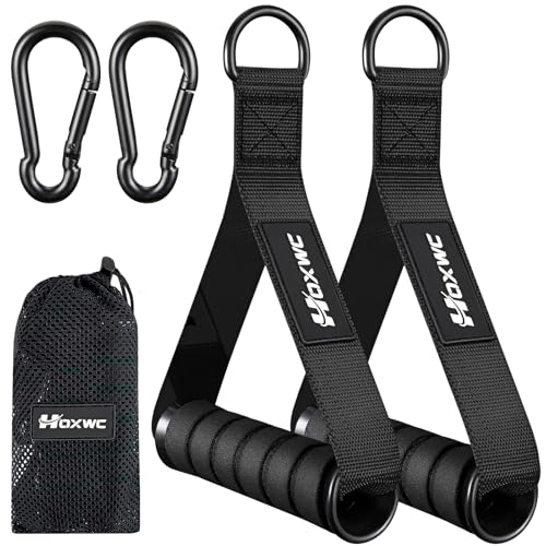 HOXWC Cable Machine Handles, Replacement Gym Equipment, Heavy Duty Exercise Handle for Pulldowns, Chest flys, Shoulder Exercises, Strength Trainer, tricep Workouts, Home Gym Cable Attachments - Image 1
