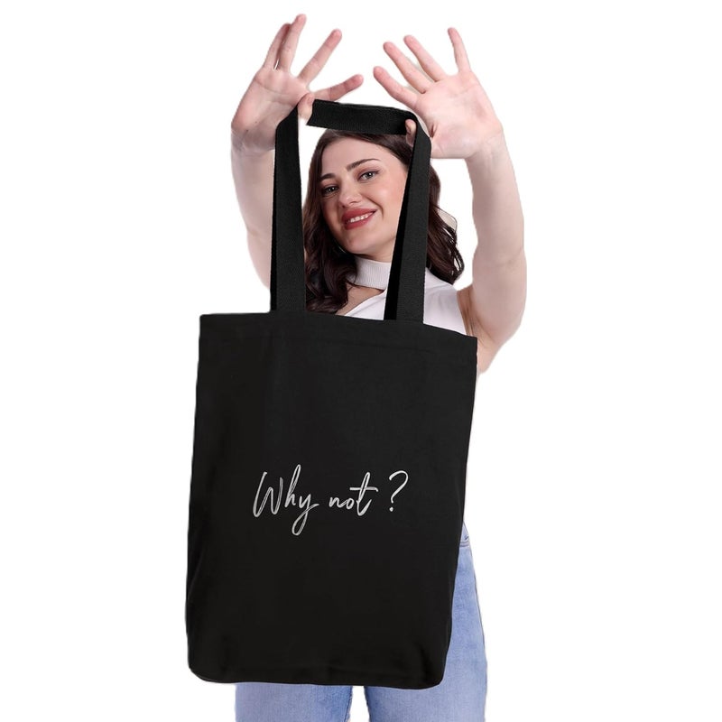 Ecotribe Fashionable Design Tote Bags Women Shoulder Bag-Printed Silhoutte Cotton Bag-Zipper-Ecofriendly Travel Bag-Pack of 1 - Image 3