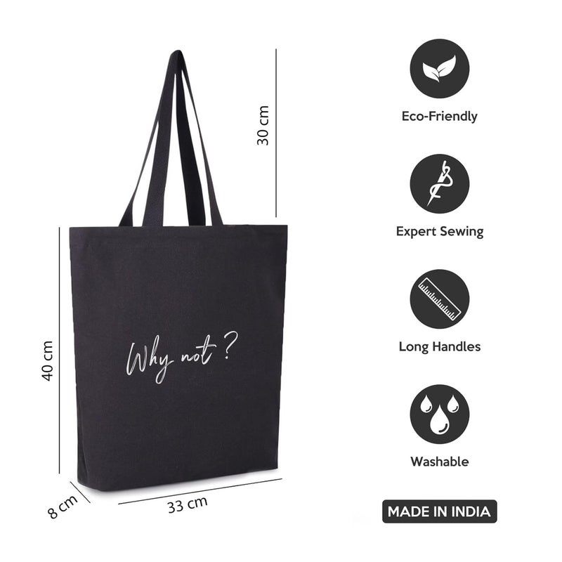 Ecotribe Fashionable Design Tote Bags Women Shoulder Bag-Printed Silhoutte Cotton Bag-Zipper-Ecofriendly Travel Bag-Pack of 1 - Image 2