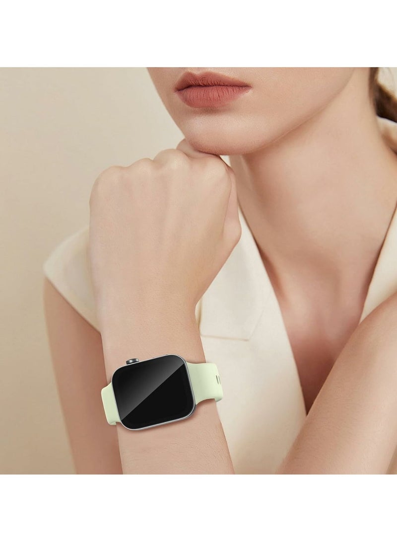 Silicone Strap Compatible with Huawei Watch Fit 3, Adjustable Silicone Sport Watch Band Replacement Wristband for Men Women (Light Green) - Image 4