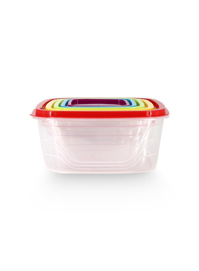 Rahalife Stackable Storage Container Box With 5 Adjustable Inner Boxes 1.4 Litre, Plastic Organizer Box For Food, Storing Toys, Embroidery Accessories, Spools, Hardware Storage Tubes,Etc  - Image 3