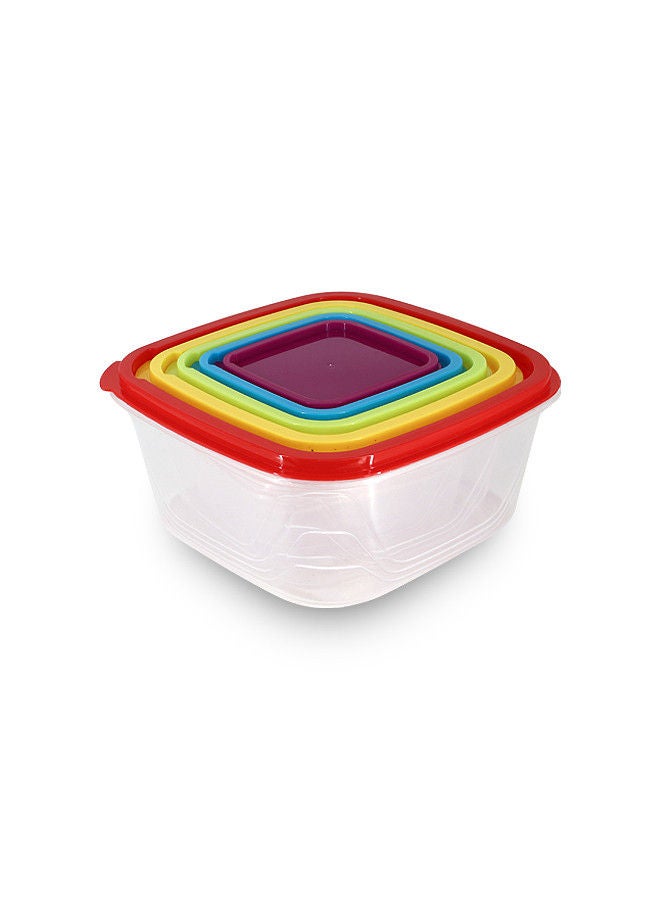 Rahalife Stackable Storage Container Box With 5 Adjustable Inner Boxes 1.4 Litre, Plastic Organizer Box For Food, Storing Toys, Embroidery Accessories, Spools, Hardware Storage Tubes,Etc  - Image 2