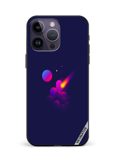 Protective Case Cover For Apple iPhone 15 Pro Space Minimalist Design Multicolour