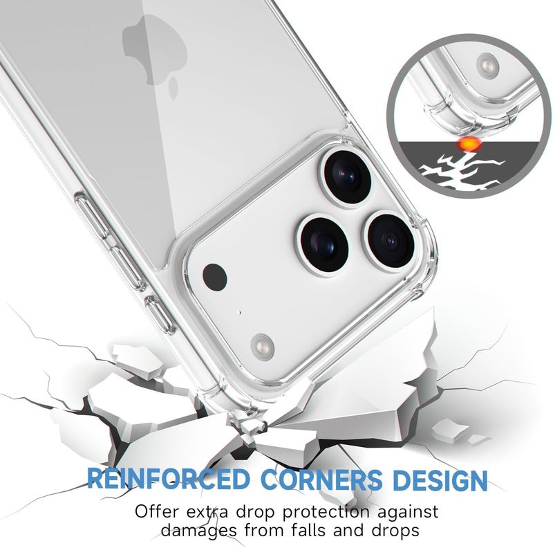 EGOTUDE for iPhone 17 Pro Max Case, Shockproof Hard Back Anti-Scratch Transparent Cover - Image 2