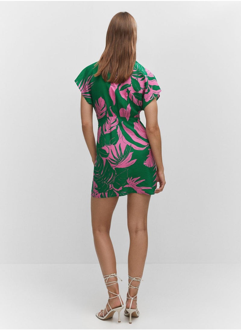 MANGO - Front Knot Detail Dress - Image 1