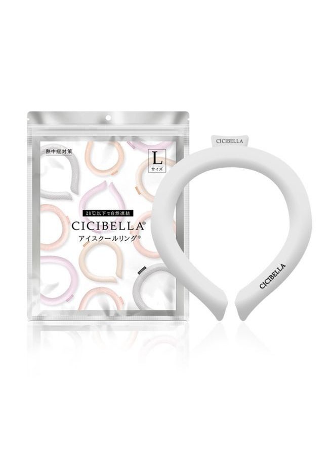 CICIBELLA Ice Neck Cooling Tube - Reusable Cooling Neck Ring for Summer Heat - Wearable and Hands-Free Sports Neck Cooler for Outdoor Indoor - Pure White  - Image 2