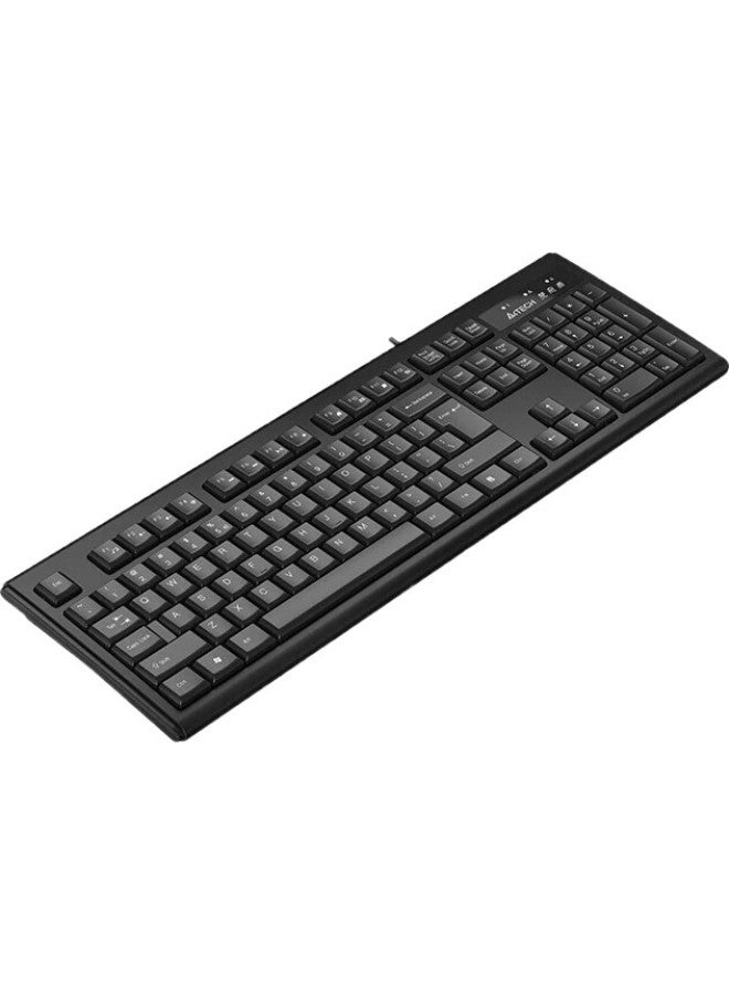 A4TECH A4Tech Wk-100 Wired Keyboard, Office Typing Membrane Keyboard, Laptop External Desktop Computer Universal Keyboard, 104 Keys, Usb Interface, Black - Image 3