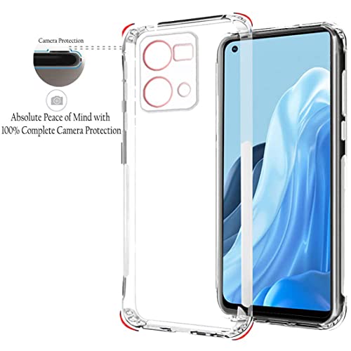 Casotec Slim Soft Silicon *Anti Dust Plug* Shockproof Transparent TPU Back Case Cover for Oppo F21 Pro 4G / Reno 7 4G - Clear - Image 2