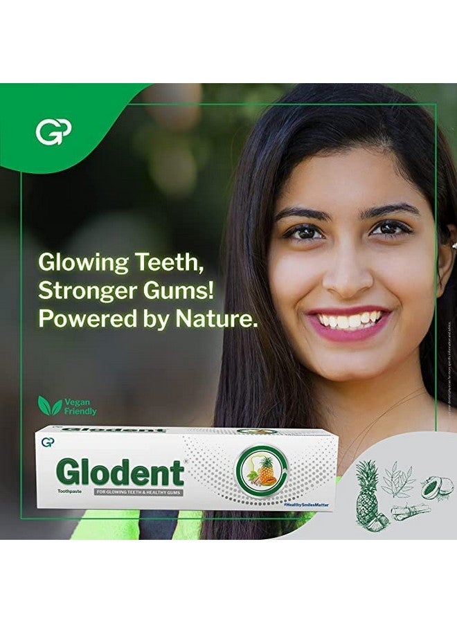 Glodent Teeth Whitening Toothpaste | Plaque Remover | Gum Care | Anticavity Tooth paste | Natural Xylitol Extracts, Neem, Pineapple, Papaya, and Miswak | Vegan-friendly Oral Care (Pack of 4) 70g each - Image 5