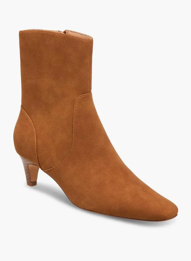 Celeste Women's Textured Kitten Heel Ankle Boots