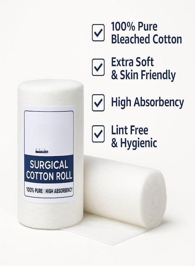 Gloway Medical Grade Surgical Cotton Roll (500 gm) - Sterilized & Soft Cotton for Baby Care, Makeup Removal, Skincare, Wound Cleaning & Medical Use - Image 3