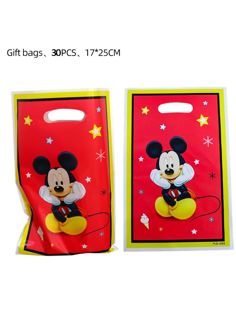 Mickey 30 Small Birthday Party Gift Bags, Cartoon Candy Bags, Tote Bags, Children's Gift Bags, Adult Birthday Party Gift Decorations - Image 1