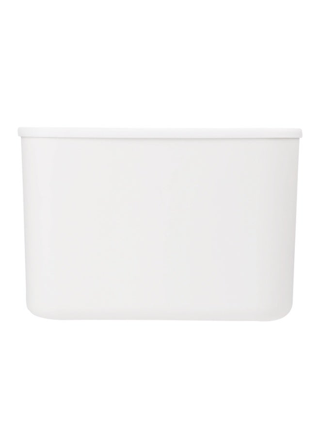 VUSIGN PP Storage Box with Lid – 22.3L Capacity, 36.5x25.5x24 cm, Stackable Organizer with Portable Handle and Dustproof Cover  5 Units– White – Model VS460-WH  - Image 4