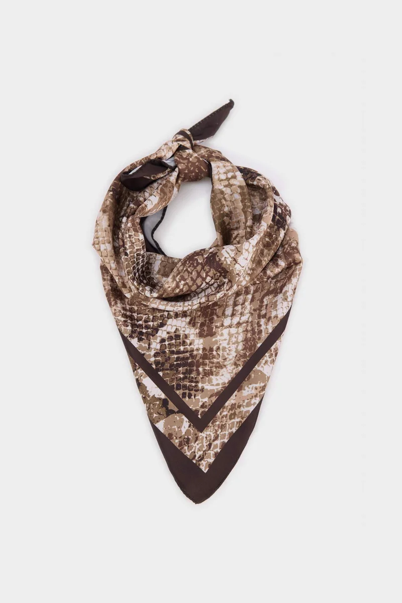 Woman Patterned Satin Bandana