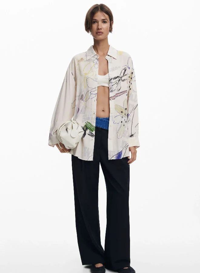 DESIGUAL Fluid Collage Shirt