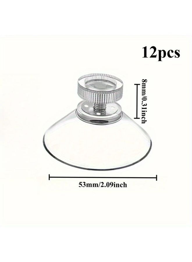 12pcs 53mm Extra Strong Suction Cup Glass Pads with Easy Install Lever - Image 1