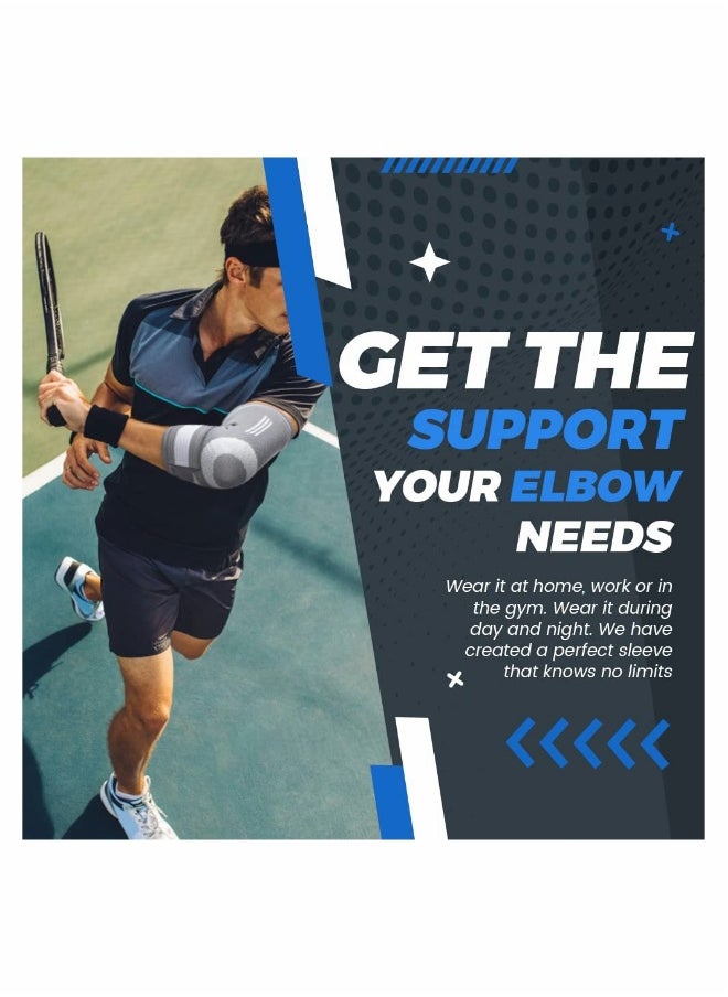 Generic Elbow Compression Sleeve with Adjustable Strap for Men and Women, Support Brace for Tennis Elbow (2XL/3XL) - Ideal Arm Support for Active Lifestyles.  - Image 5