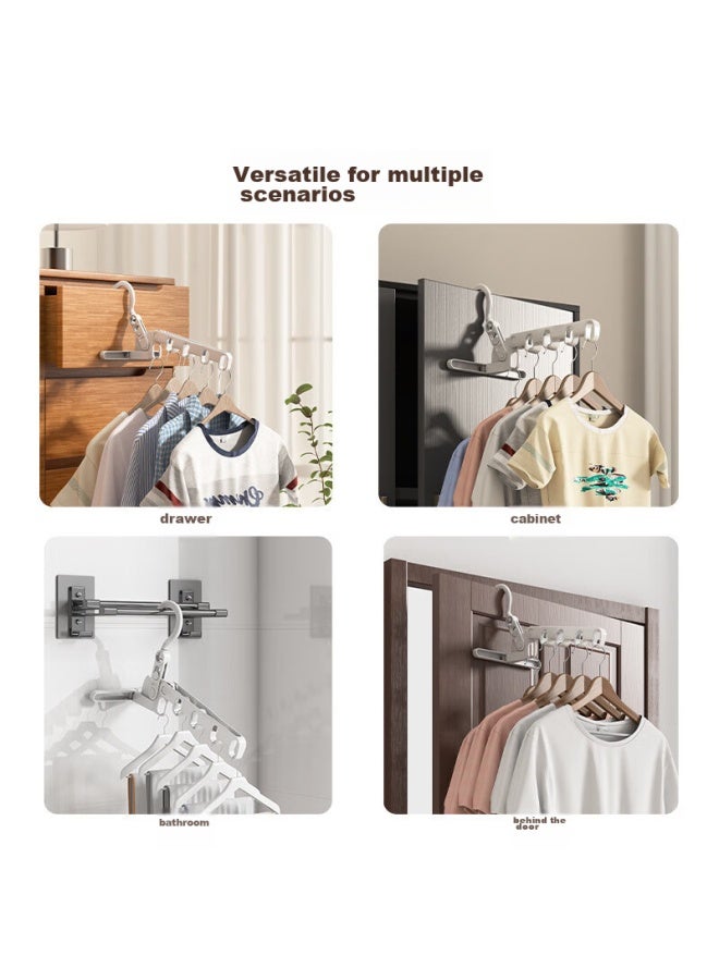 JAJALIN Jajalin Foldable Travel Hanger, Mini Wall-mounted Clothes Rack, Suitable For Window Guards, Behind Doors, And Windowsills, Random Color  - Image 2