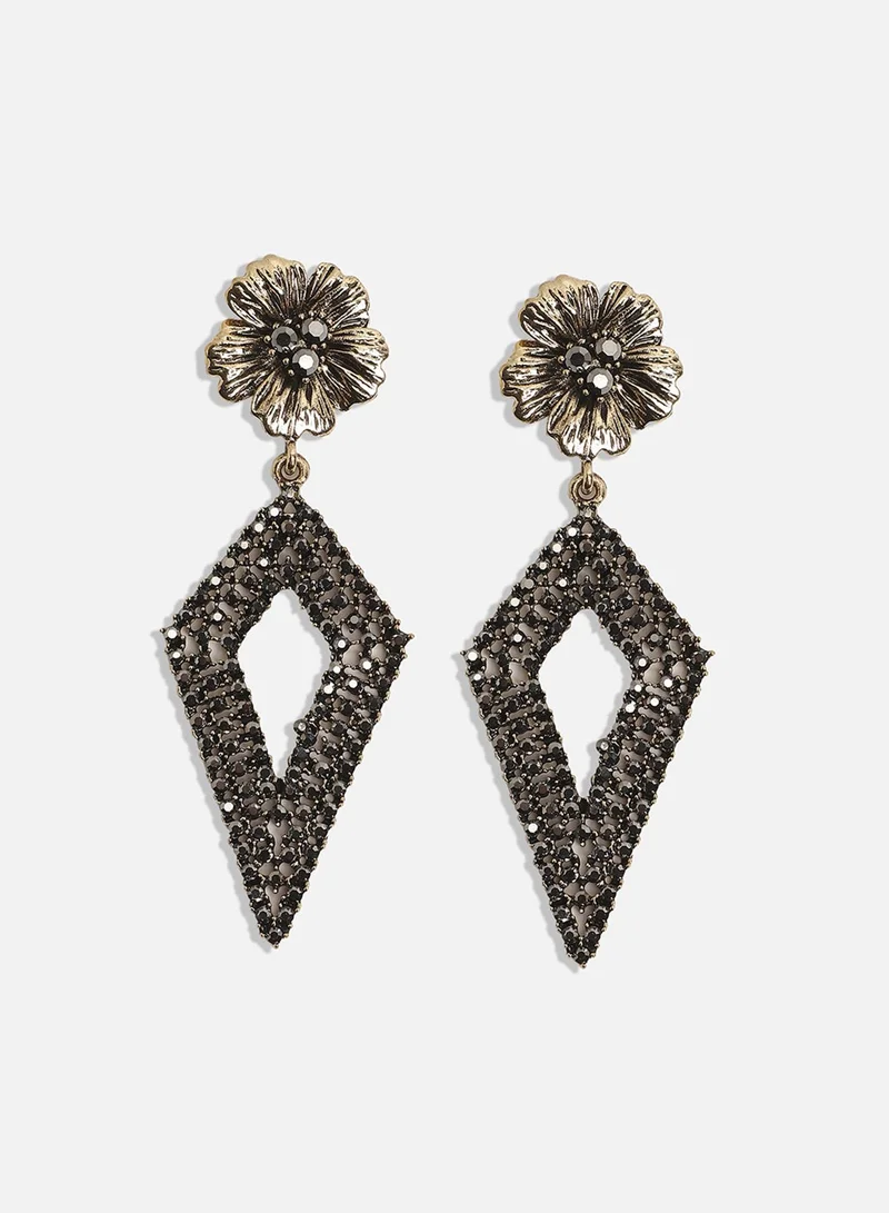 سوهي أقراط ديزي المعينية المتدلية - الذهب