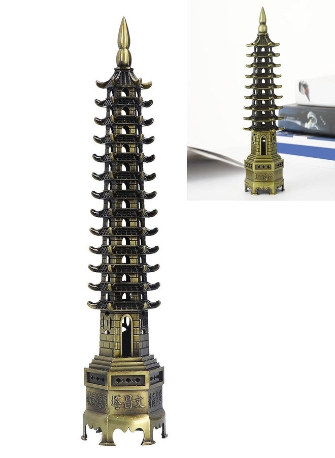 AUGEN تمثال مصغر معدني تذكاري من AUGEN برج Wenchang Tower Gold2 مقاس 13 سم (7161A) - Image 4