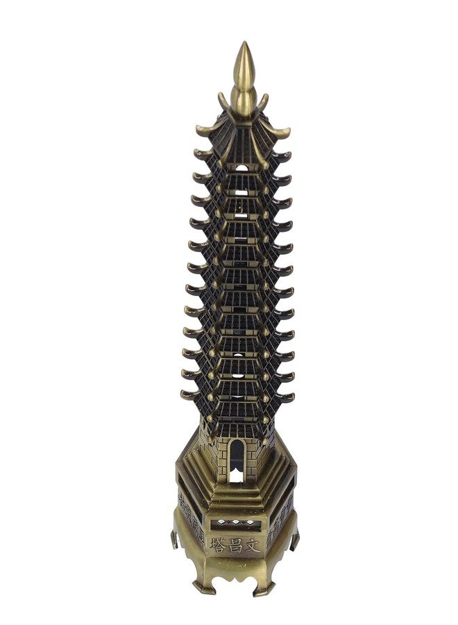 AUGEN تمثال مصغر معدني تذكاري من AUGEN برج Wenchang Tower Gold2 مقاس 13 سم (7161A) - Image 5