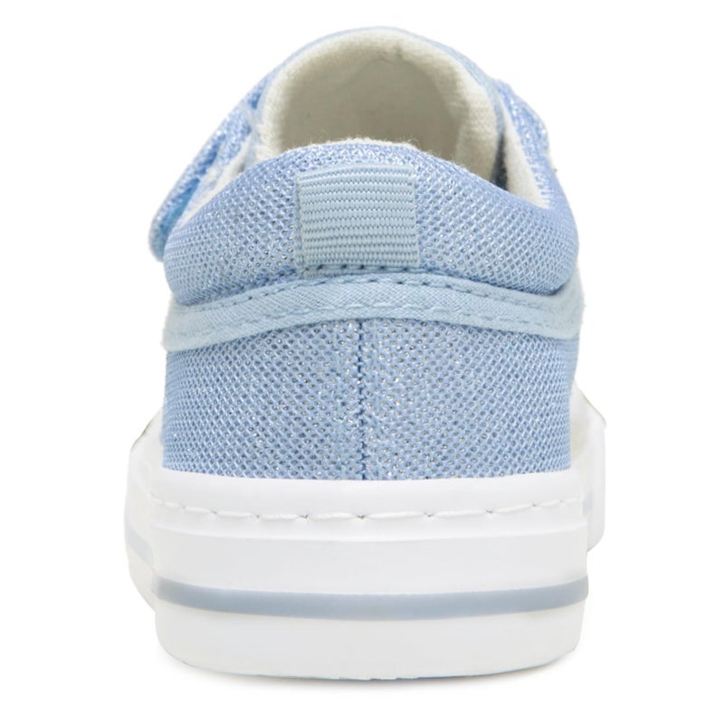 Toandon Toddler Boys Girls Kids Sneakers Walking Shoes Child Straps Buckle Hoop and Loop Low Top Non Slip Lightweight Sparkly Breathable Casual Fashion Outdoor Glitter Blue Size 10 - Image 5