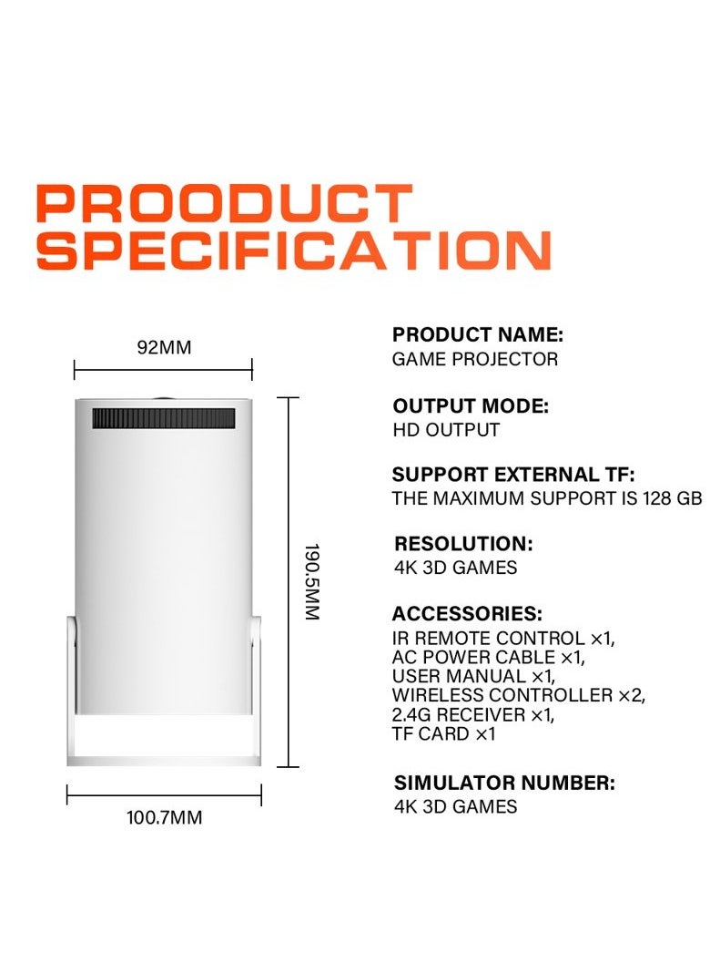 جهاز عرض صغير محمول 5G Wifi 6 Android 11، جهاز عرض صغير يدعم 4K/Auto Keystone، مسرح منزلي متوافق مع هواتف iOS/Android، جهاز عرض ذكي مع تطبيقات Google (مع ألعاب)