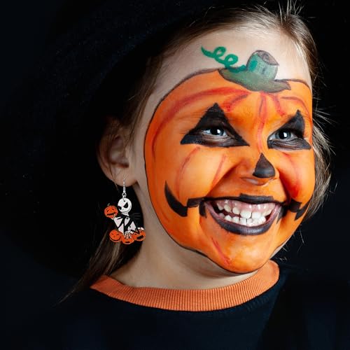 PEALICIOUS Nightmare Earrings Skeleton Earrings for Women Dangle Horror Skull Earrings Matching Pumpkin King Costume for Girls as Christmas Stocking Stuffer Accessories Gifts - Image 3