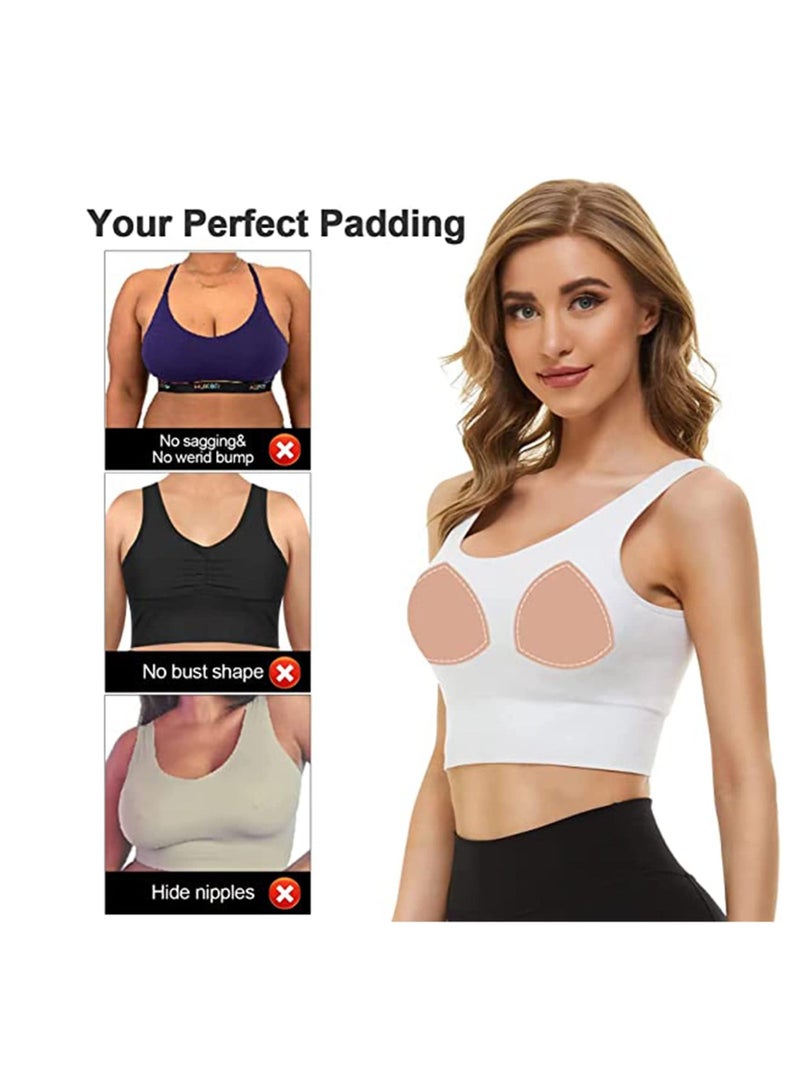 SYOSI Bra Pad Inserts, Removable Bra Pads for Women's Sports Bra Cups Insert or Swimsuit, Women's Comfy Sports Cups for Sports Bra  - Image 2