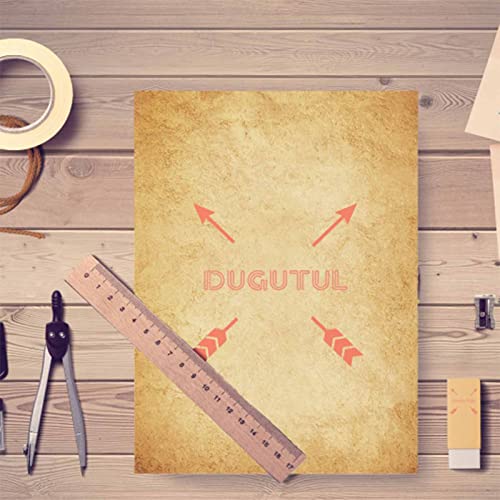 DUGUTUL 50 DUGUTUL Old Looking Vintage Design Stationery Paper, 8.5 x 11 in, Double Sided, Textured, Printer Friendly for Invitation, Letter, Resume, Award, Diploma, Art, Craft, Certificate (A) - Image 5
