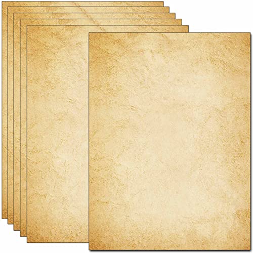 DUGUTUL 50 DUGUTUL Old Looking Vintage Design Stationery Paper, 8.5 x 11 in, Double Sided, Textured, Printer Friendly for Invitation, Letter, Resume, Award, Diploma, Art, Craft, Certificate (A) - Image 1