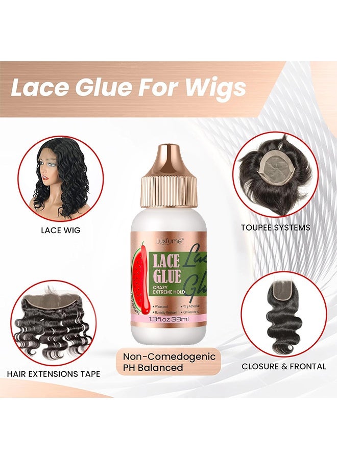 Luxfume Lace Glue ， Waterproof & Super Hold | Wig Glue for Front Lace Wig - Fast Drying, No Residue Formula, Watermelon Scented - Image 5