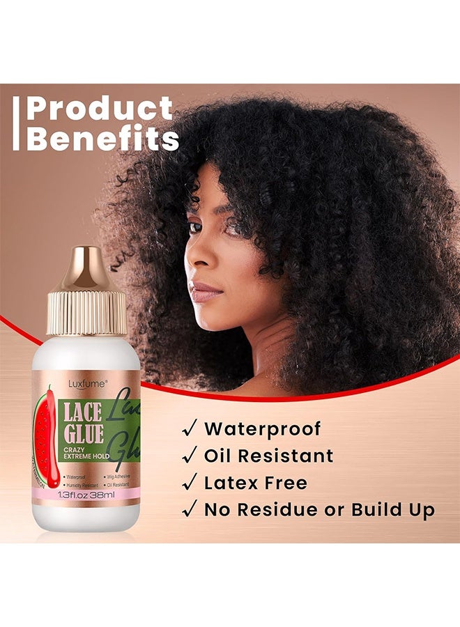 Luxfume Lace Glue ， Waterproof & Super Hold | Wig Glue for Front Lace Wig - Fast Drying, No Residue Formula, Watermelon Scented - Image 4