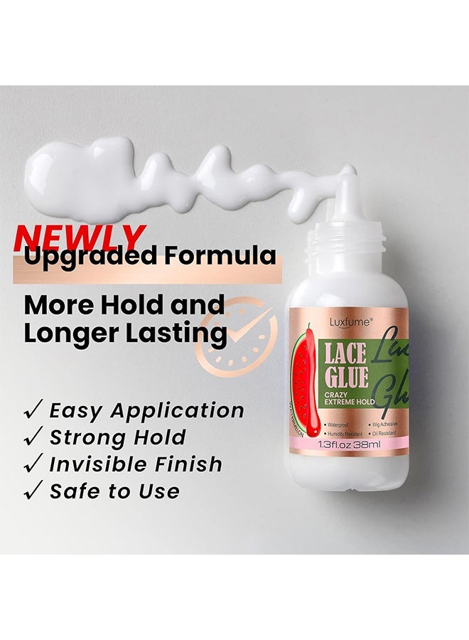 Luxfume Lace Glue ， Waterproof & Super Hold | Wig Glue for Front Lace Wig - Fast Drying, No Residue Formula, Watermelon Scented - Image 2