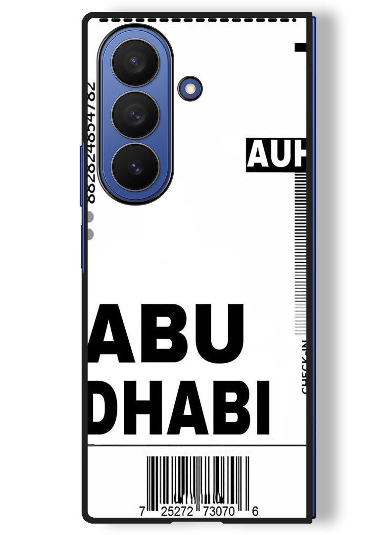 Theodor Case Compatible with Samsung Galaxy Z Fold 7 - 8 Inch Protection Shockproof Bumper Cover AUH boarding pass - Image 1