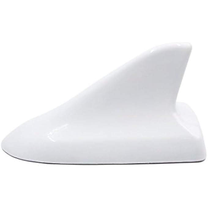 rayihni Universal Auto Car White Plastic Shark Fin Roof Decorative Antenna Aerial - Image 3