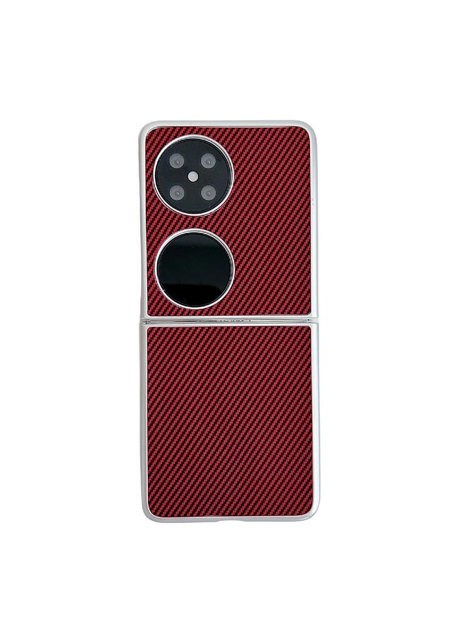 زبون جراب هاتف Huawei P50 Pocket Kevlar Carbon Fiber فائق النحافة ومقاوم للصدمات - Image 1