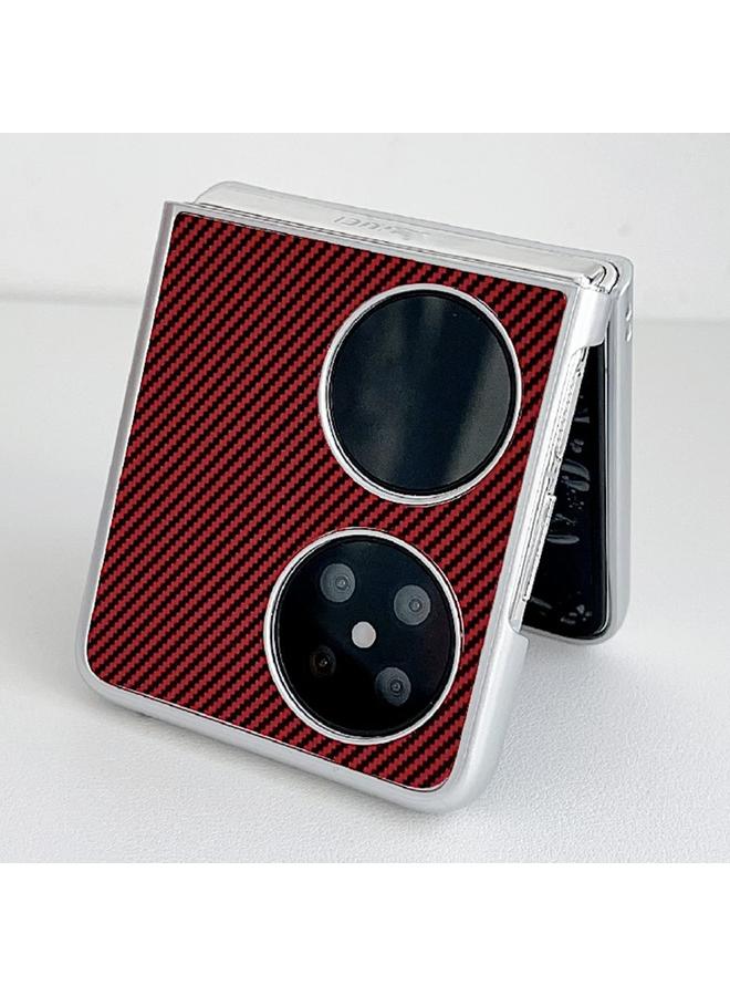 زبون جراب هاتف Huawei P50 Pocket Kevlar Carbon Fiber فائق النحافة ومقاوم للصدمات - Image 3