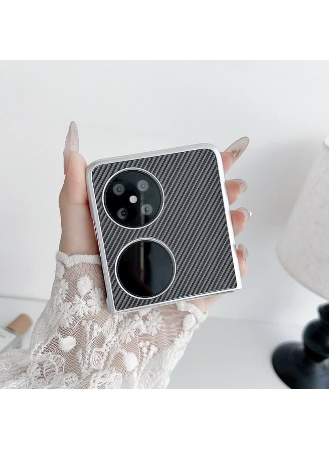 زبون جراب هاتف Huawei P50 Pocket Kevlar Carbon Fiber فائق النحافة ومقاوم للصدمات - Image 4