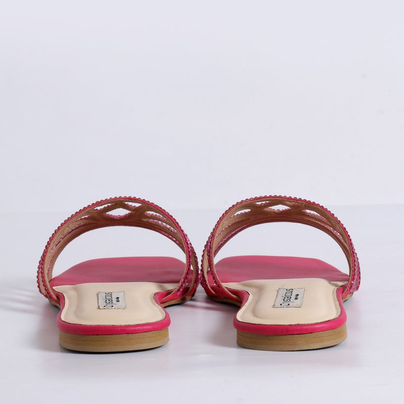 Crystalicious Hemal Handcrafted by Artisans Rhinestone Women Flats Cruelty-Free Comfort Sparkle & Modern Elegance - Image 5
