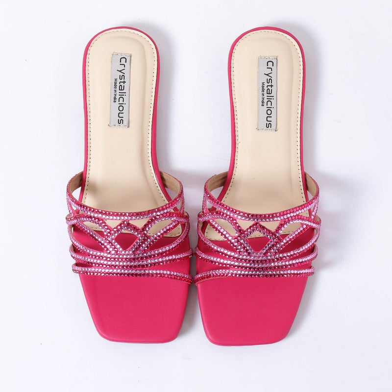 Crystalicious Hemal Handcrafted by Artisans Rhinestone Women Flats Cruelty-Free Comfort Sparkle & Modern Elegance - Image 2