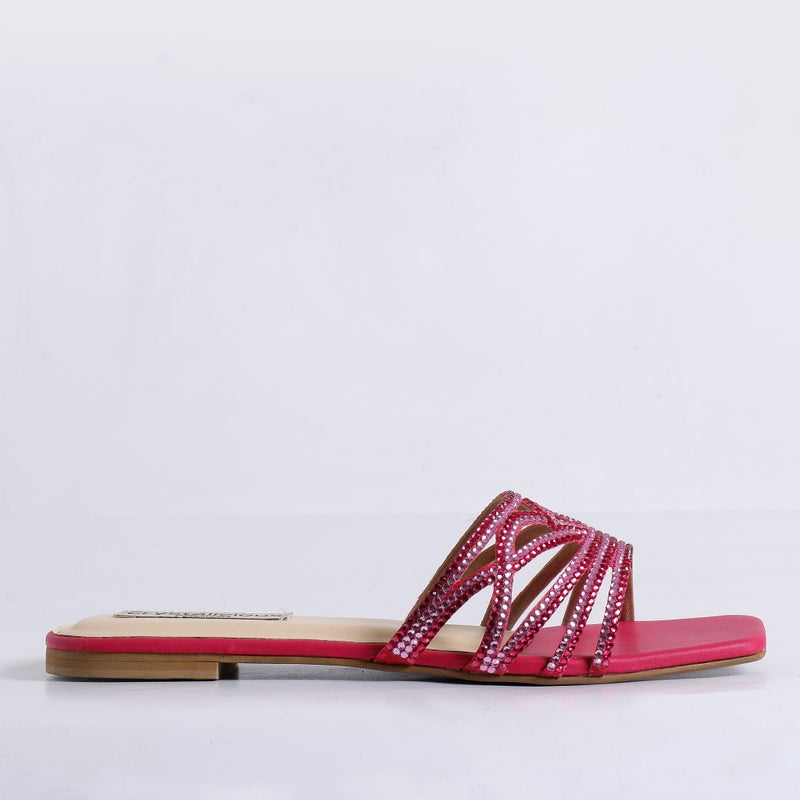 Crystalicious Hemal Handcrafted by Artisans Rhinestone Women Flats Cruelty-Free Comfort Sparkle & Modern Elegance - Image 4