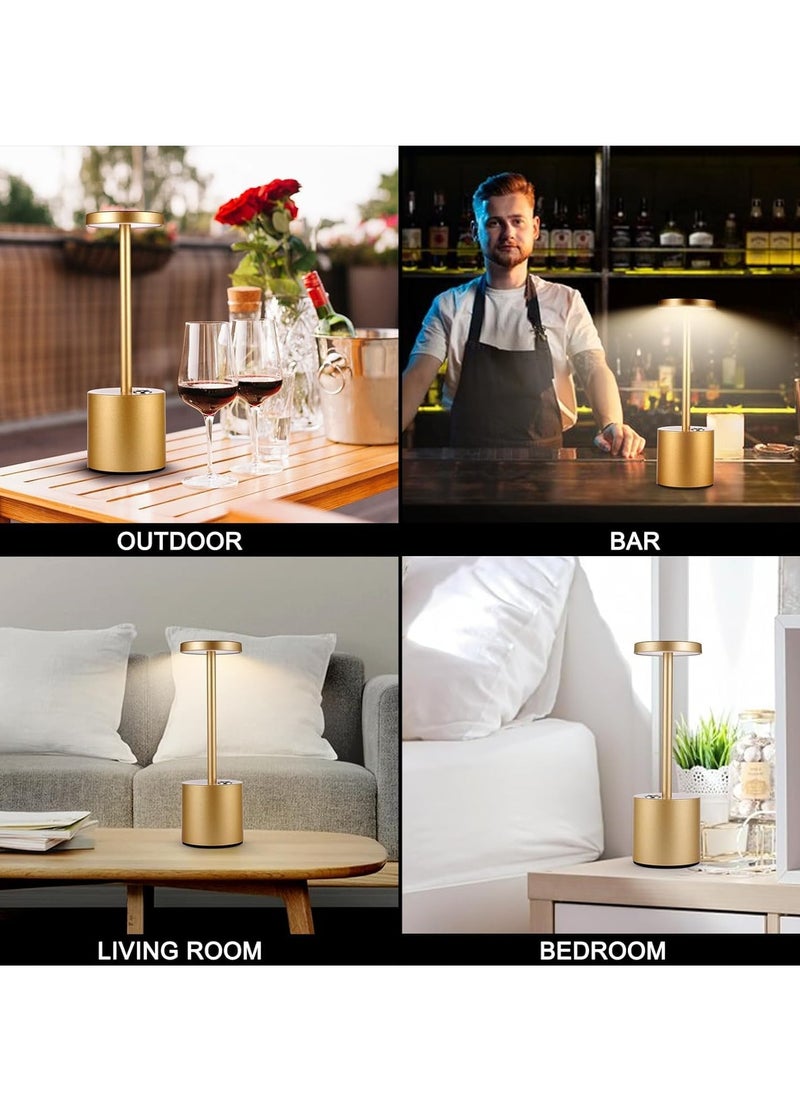 TRASSLE Rechargeable Cordless Table Lamps,3600mAh Portable Battery Operated LED Desk Lamps,3-Levels Stepless Dimmable Battery Powered Table Light for Restaurant/Bedroom  - Image 5