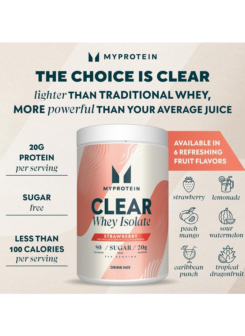 Myprotein MyProtein Clear Whey Isolate Strawberry Flavor 500g -20 Servings  - Image 2