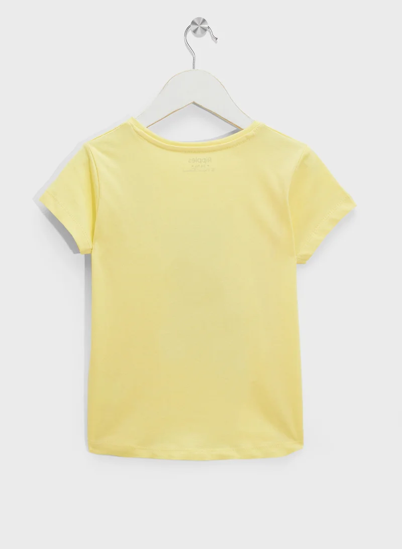 Ripples Girls Half Sleeves T-shirt